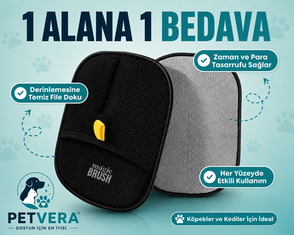 PETVERA™ Magic Brush Kedi Köpek Tüy Toplayıcı